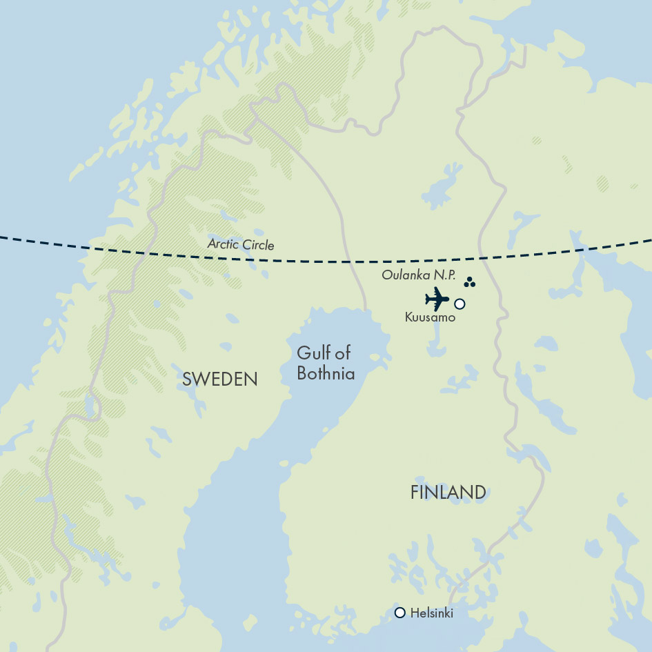 tourhub | Exodus Adventure Travels | Finland Family Winter Adventure | Tour Map