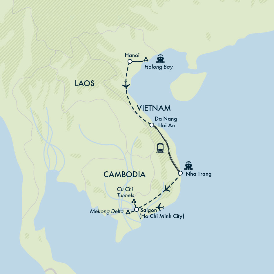 tourhub | Exodus Adventure Travels | Vietnam Family Adventure | Tour Map