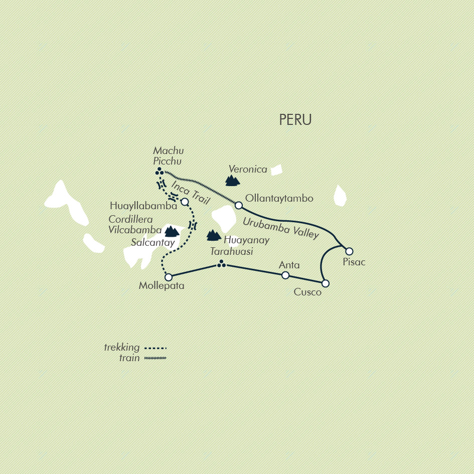 tourhub | Exodus | The Salkantay Trek | Tour Map