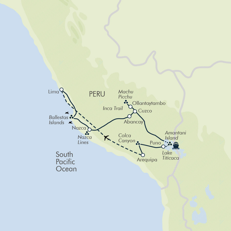 tourhub | Exodus Adventure Travels | Essential Peru | Tour Map