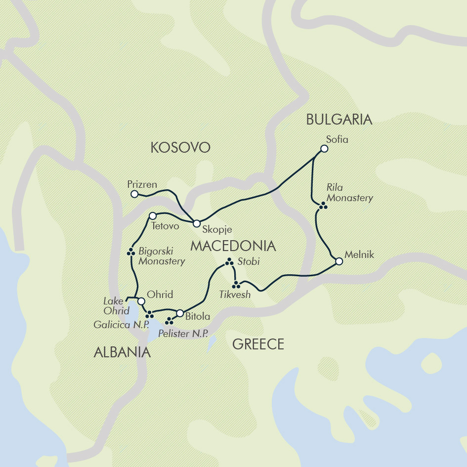 tourhub | Exodus | Balkan Explorer | ATO | Route Map