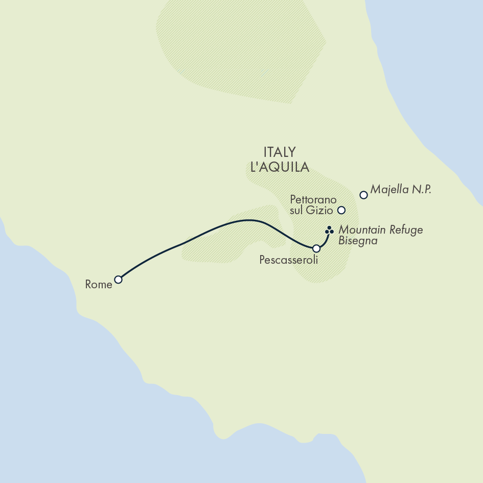 tourhub | Exodus Adventure Travels | Rewilding the Apennines | Tour Map