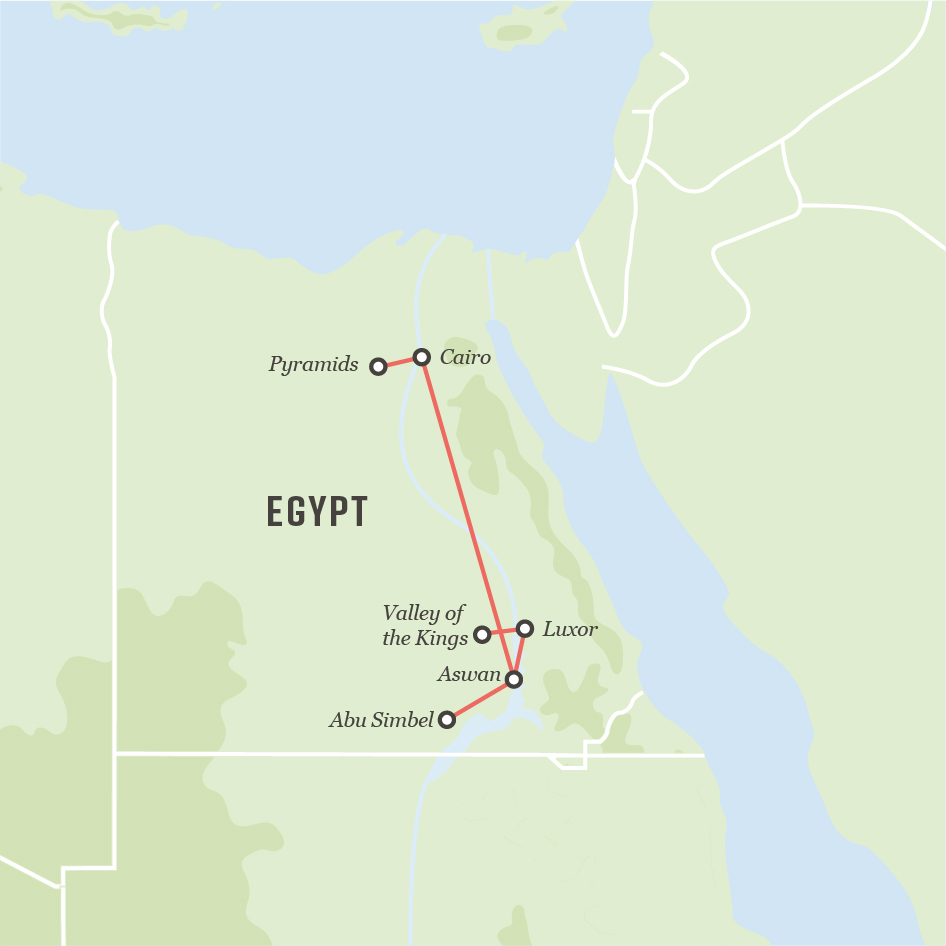 tourhub | Exodus | Pyramids & Pharaohs in Egypt | Tour Map