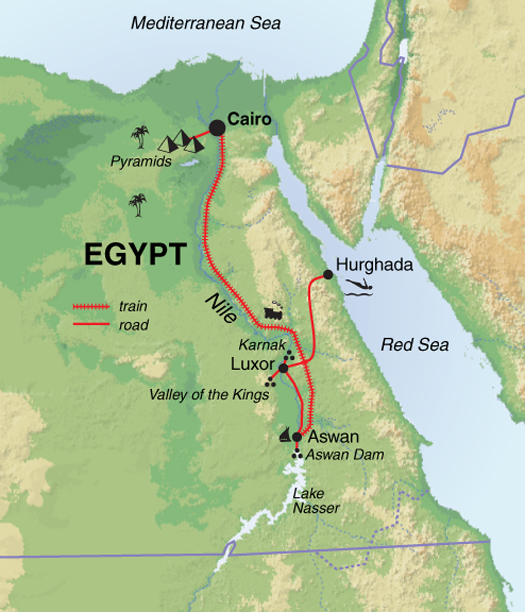 tourhub | Exodus | Egyptian Family Adventure | Tour Map