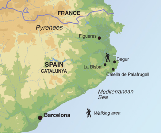 tourhub | Exodus Adventure Travels | Catalan Classic Walk | Tour Map