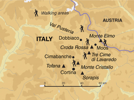 tourhub | Exodus | Walking in the Italian Dolomites | Tour Map