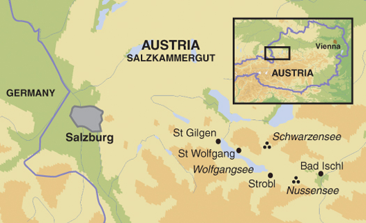 tourhub | Exodus Adventure Travels | Austrian Lakes Self-Guided Activities | Tour Map