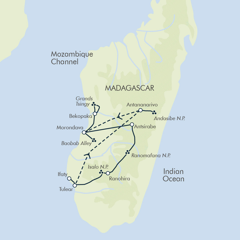 tourhub | Exodus | Madagascan Discoverer | Tour Map