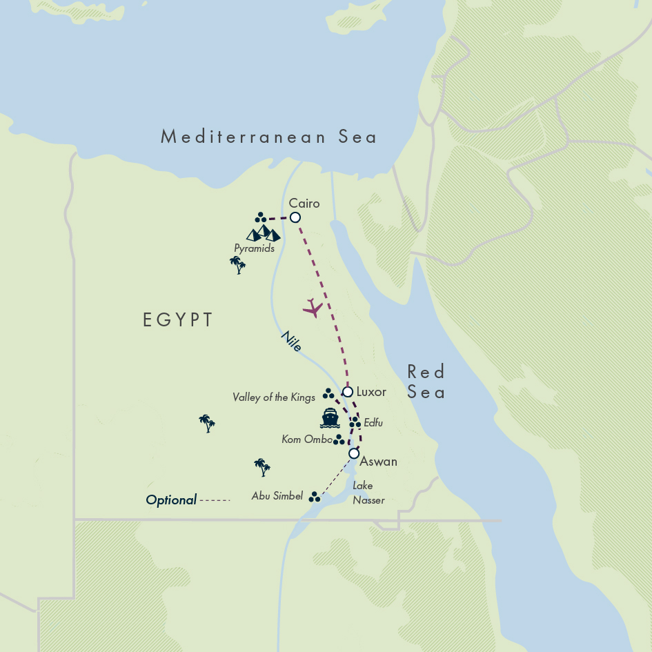 tourhub | Exodus | Nile Cruise & Aswan – Premium Adventure | Tour Map