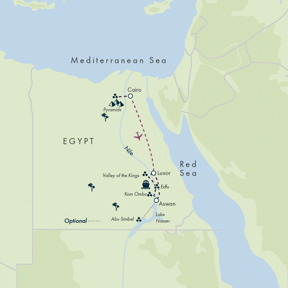 tourhub | Exodus Adventure Travels | Ancient Egypt & Nile Cruise – Premium Adventure | Tour Map