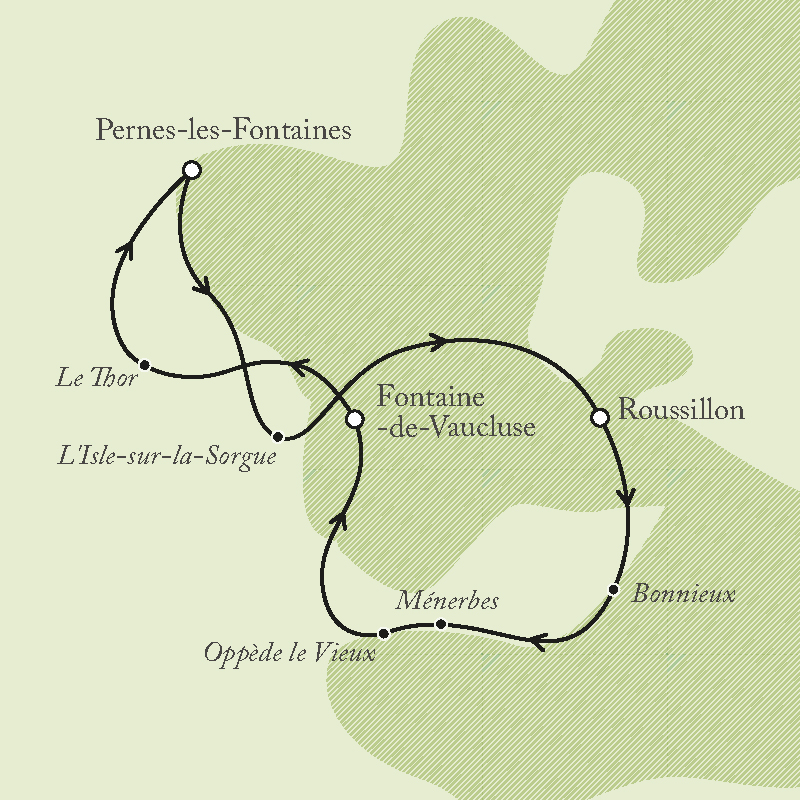 tourhub | Exodus Adventure Travels | Hilltop Villages of Provence Cycling - Short Break | Tour Map