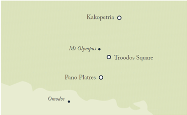 tourhub | Exodus Adventure Travels | Walks in the Troodos Mountains | Tour Map