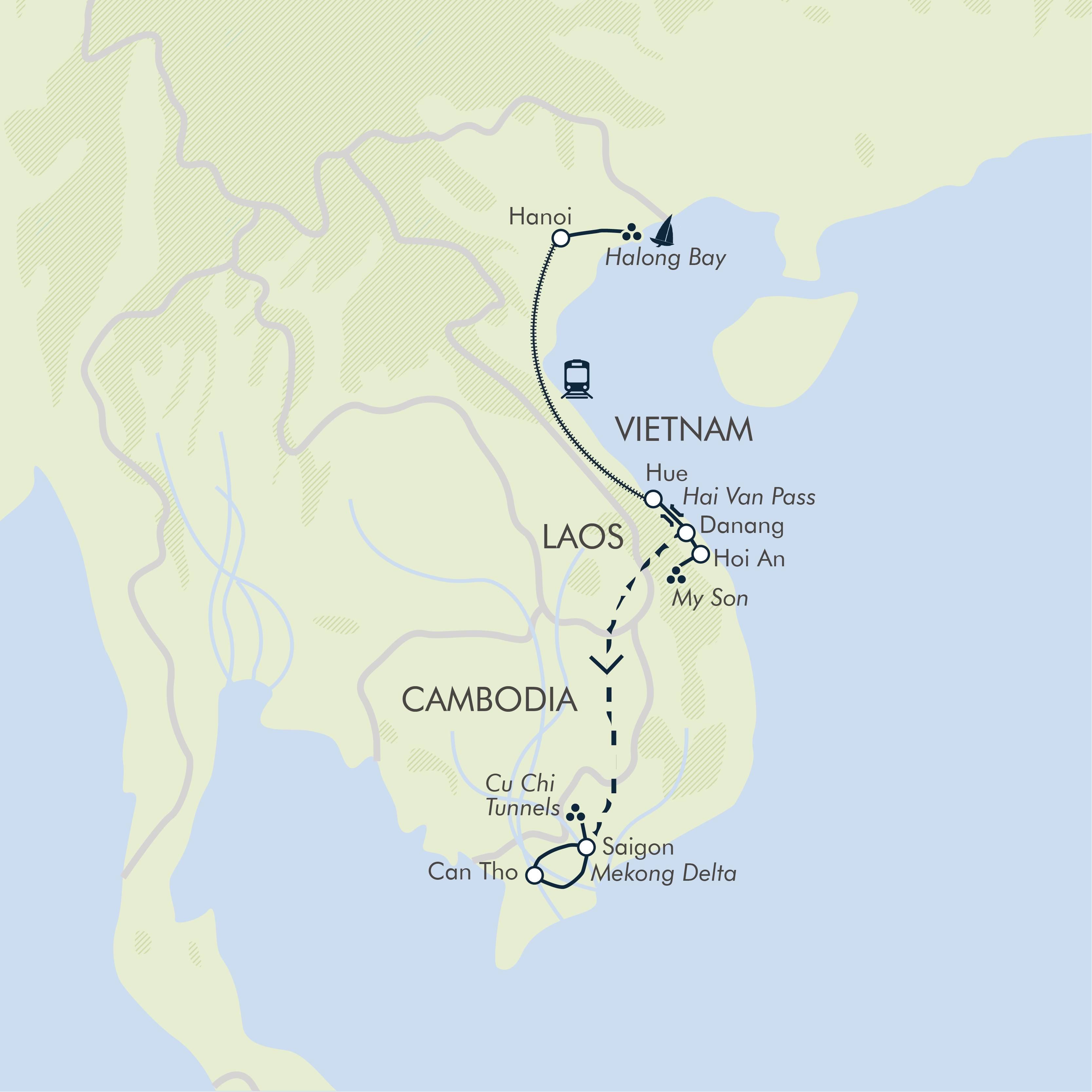tourhub | Exodus Adventure Travels | Vietnam Adventure | Tour Map