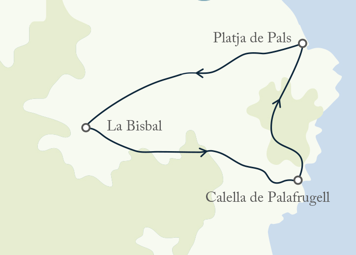 tourhub | Exodus | Contrasts of Catalonia (Catalunya) Cycling - Short Break | Tour Map