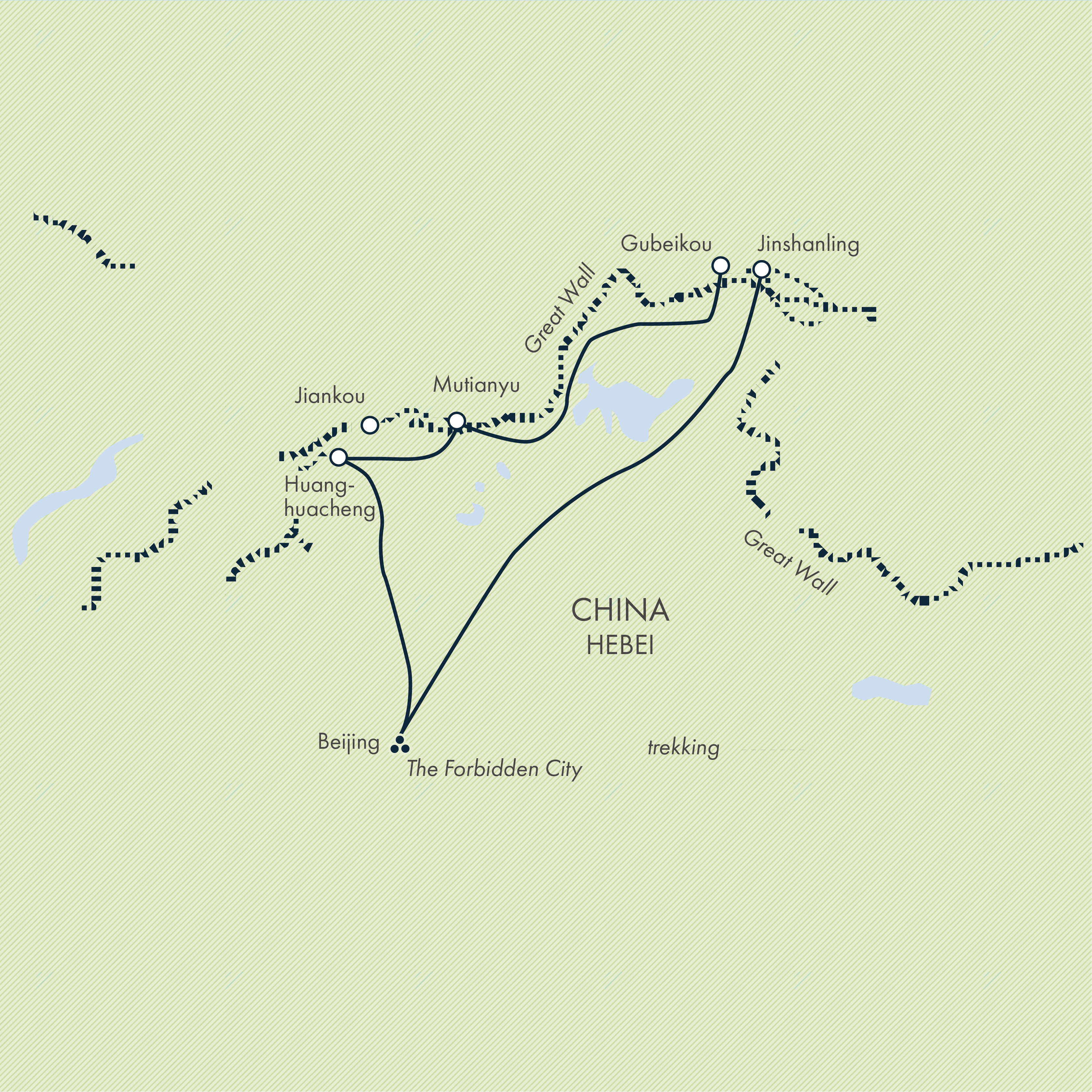 tourhub | Exodus | Walking the Great Wall | Tour Map