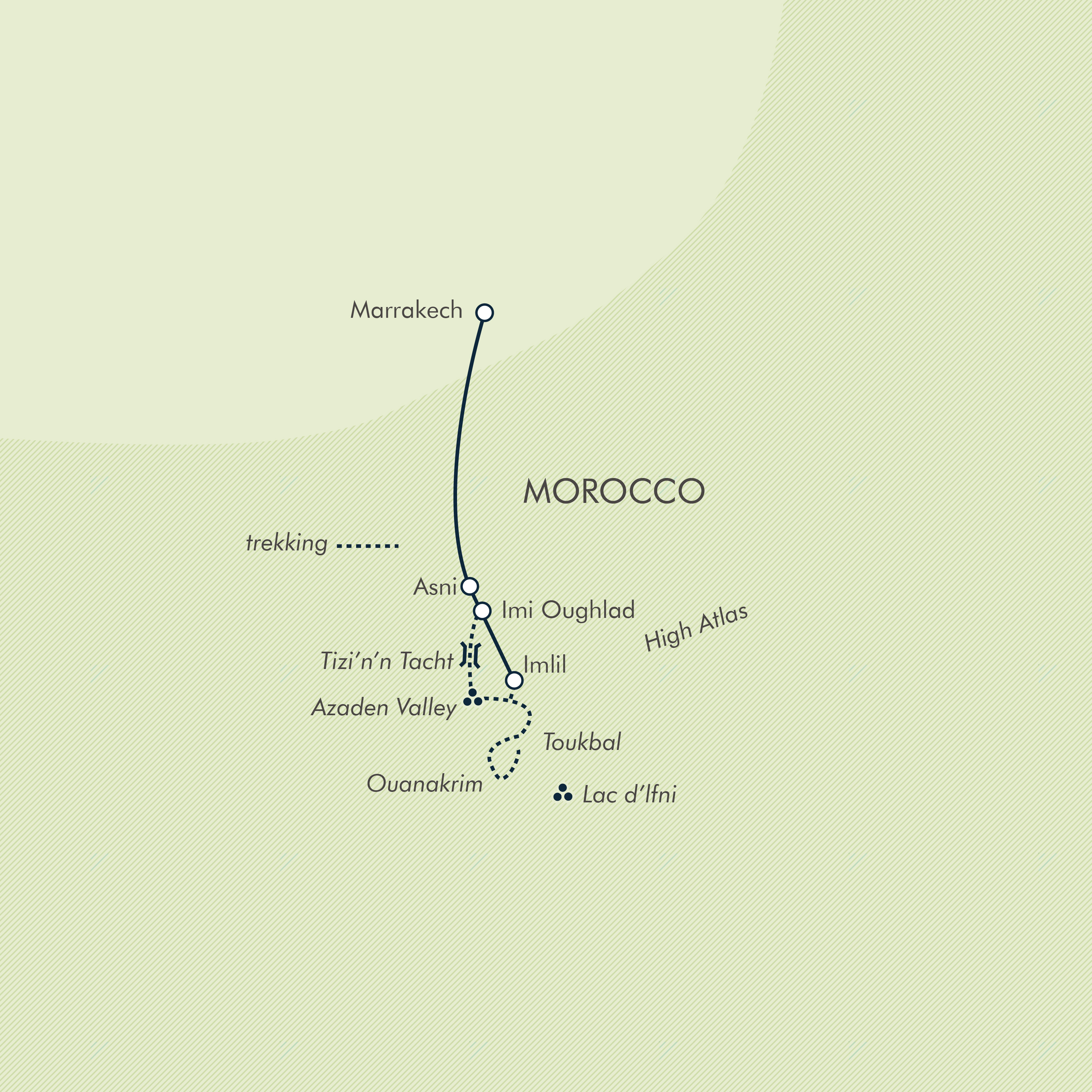 tourhub | Exodus | Mt Toubkal Climb | Tour Map