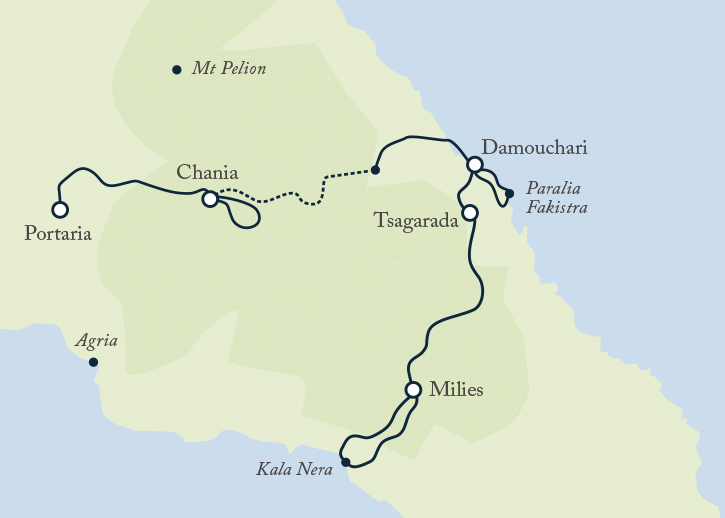 tourhub | Exodus Adventure Travels | Walking the Pelion Peninsula | Tour Map