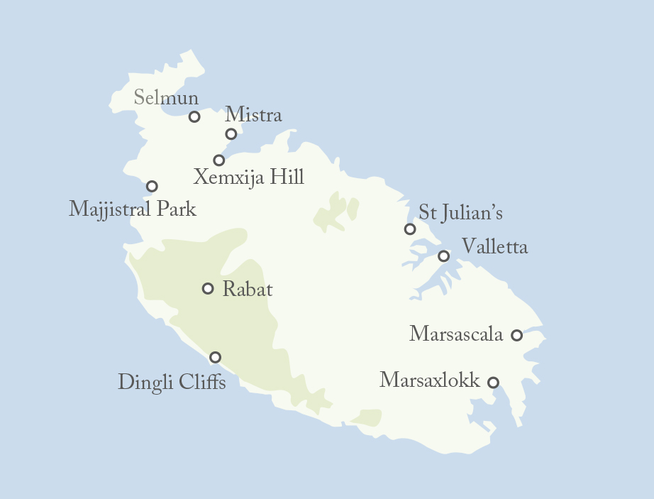 tourhub | Exodus Adventure Travels | Secrets of Malta Walking | Tour Map