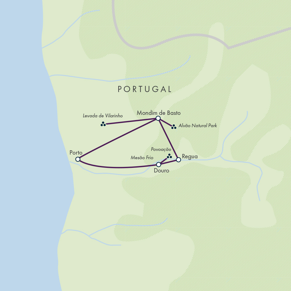 tourhub | Exodus | Portugal: Walking & Wine - Premium Adventure | TSYP | Route Map