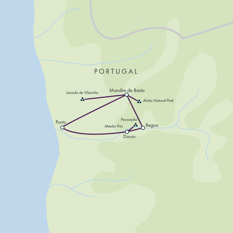 tourhub | Exodus Adventure Travels | Portugal: Walking & Wine - Premium Adventure | Tour Map