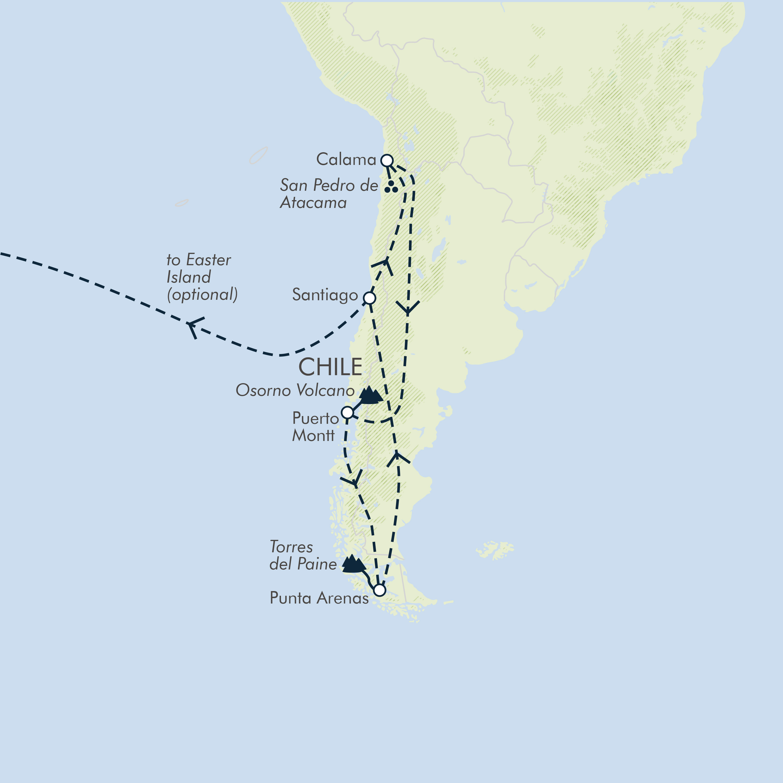 tourhub | Exodus | Discover Chile | Tour Map