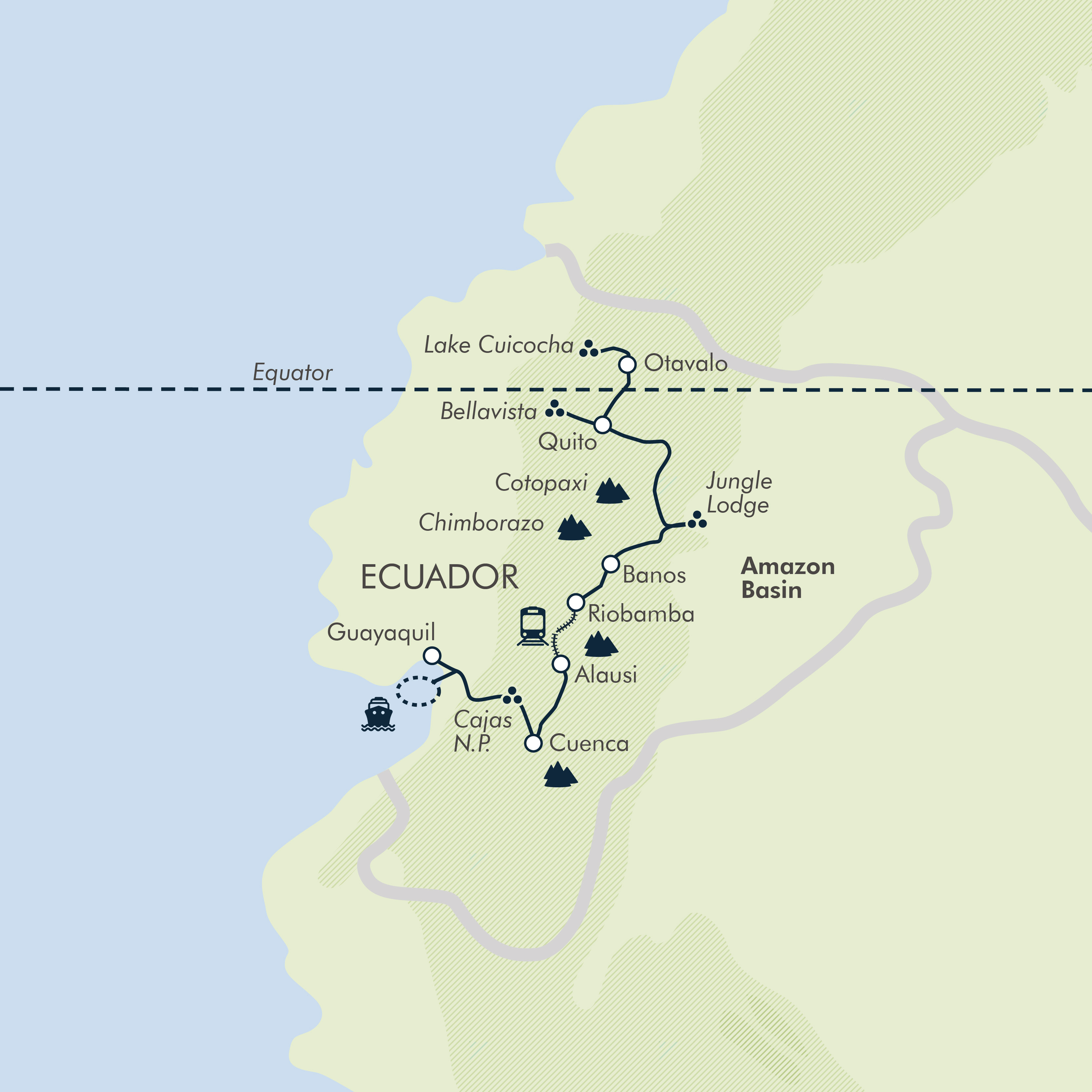 tourhub | Exodus Adventure Travels | Andes to Amazon | Tour Map