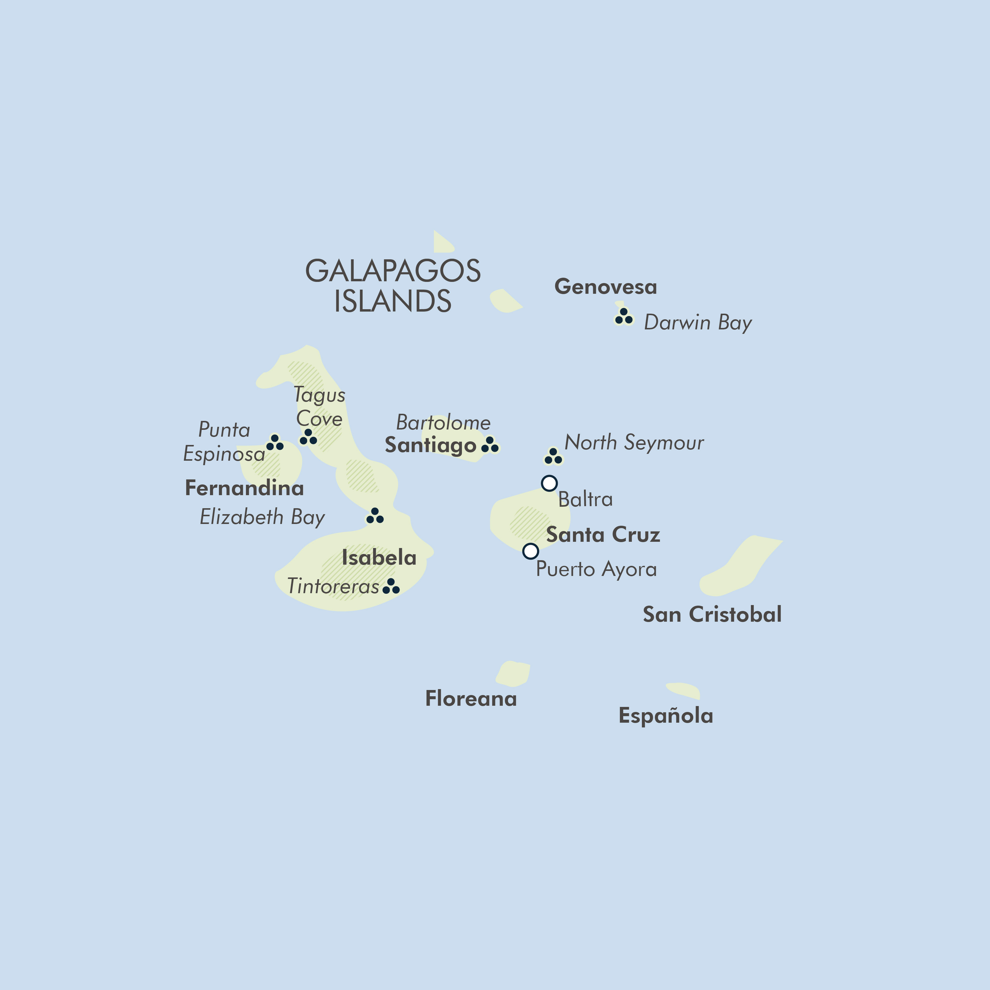 tourhub | Exodus Adventure Travels | Galapagos Encounter - Archipel I (Itinerary D) | Tour Map