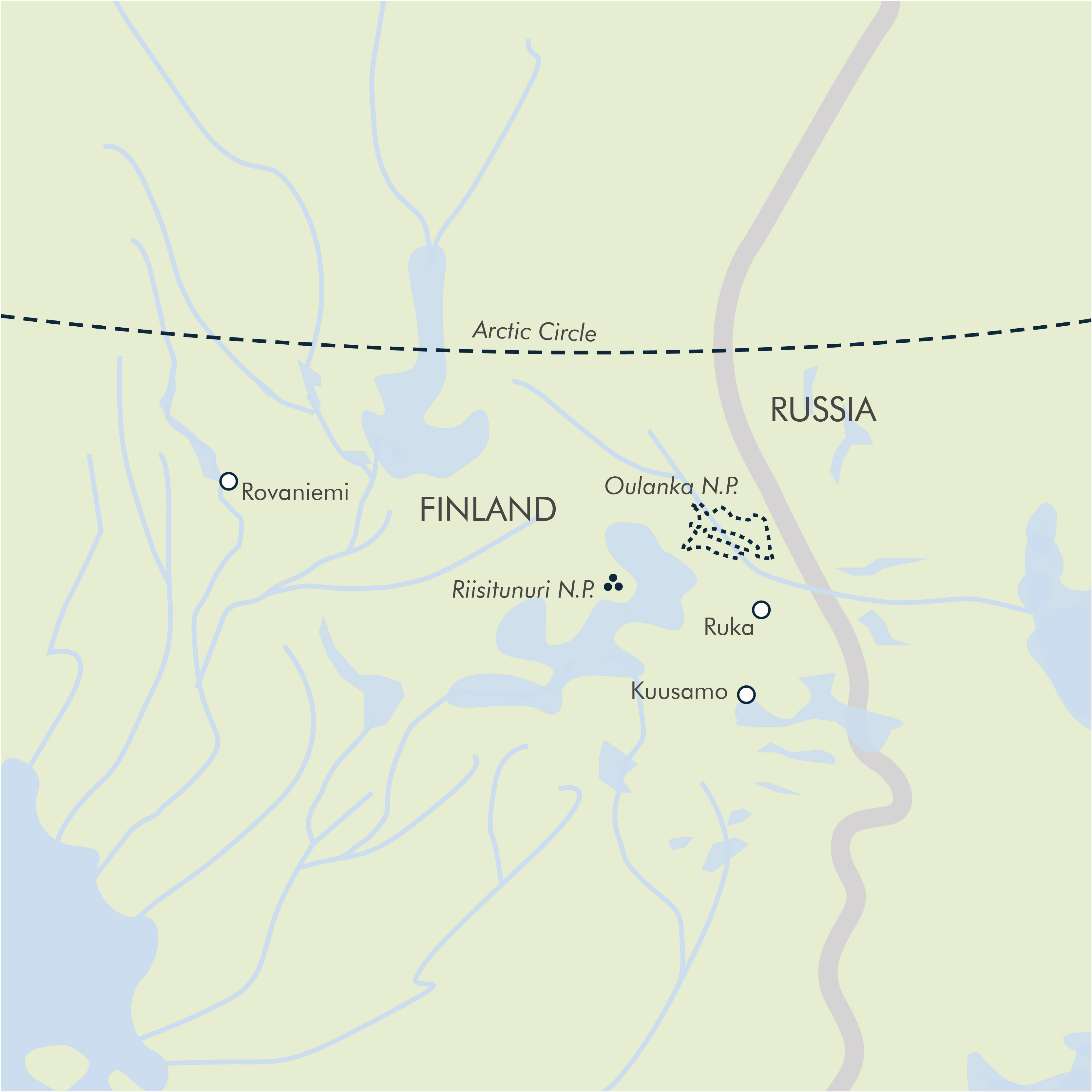 tourhub | Exodus Adventure Travels | Finnish Wilderness Week | Tour Map