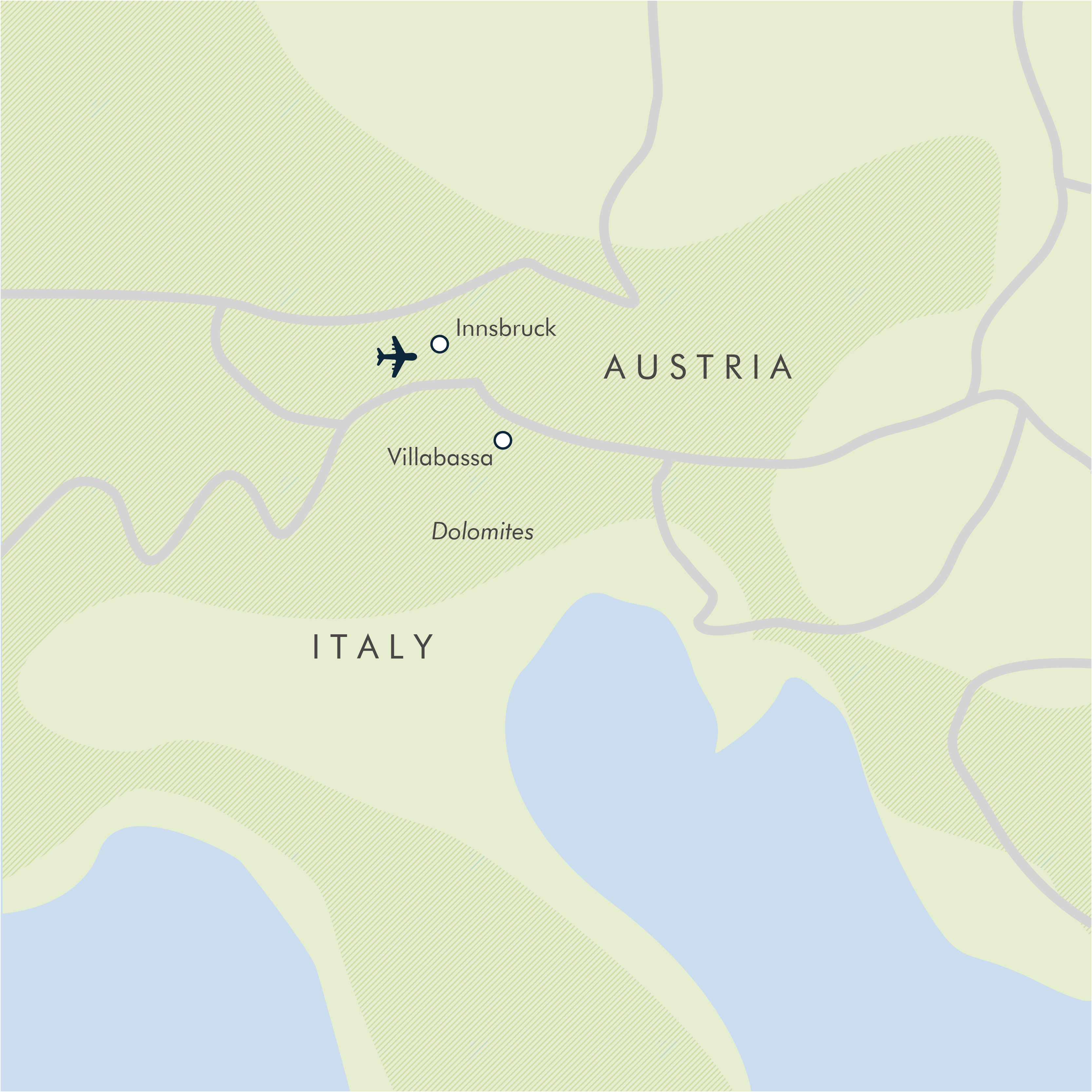 tourhub | Exodus Adventure Travels | Snowshoeing in the Dolomites | Tour Map