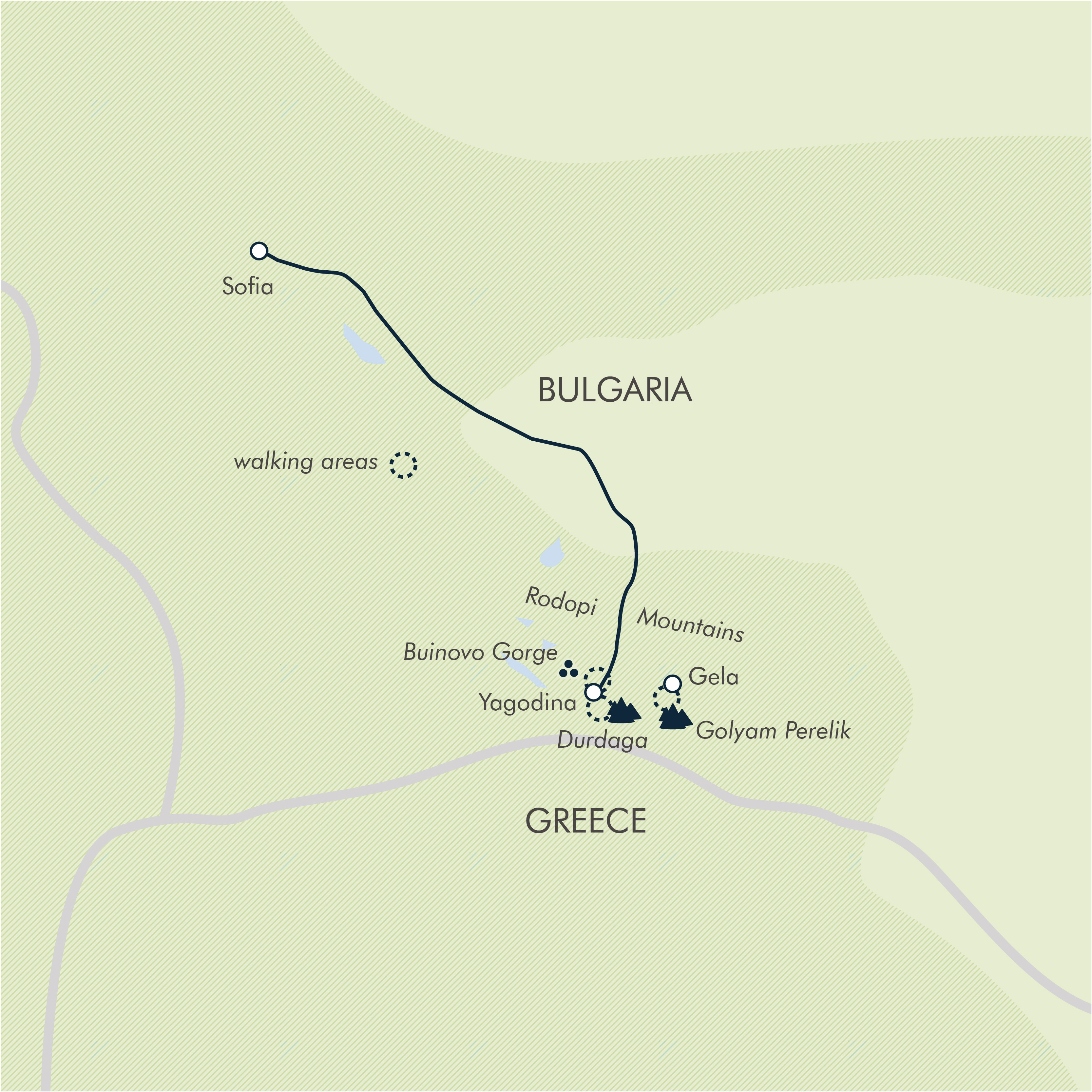 tourhub | Exodus Adventure Travels | Bulgaria: Rodopi Mountains | Tour Map