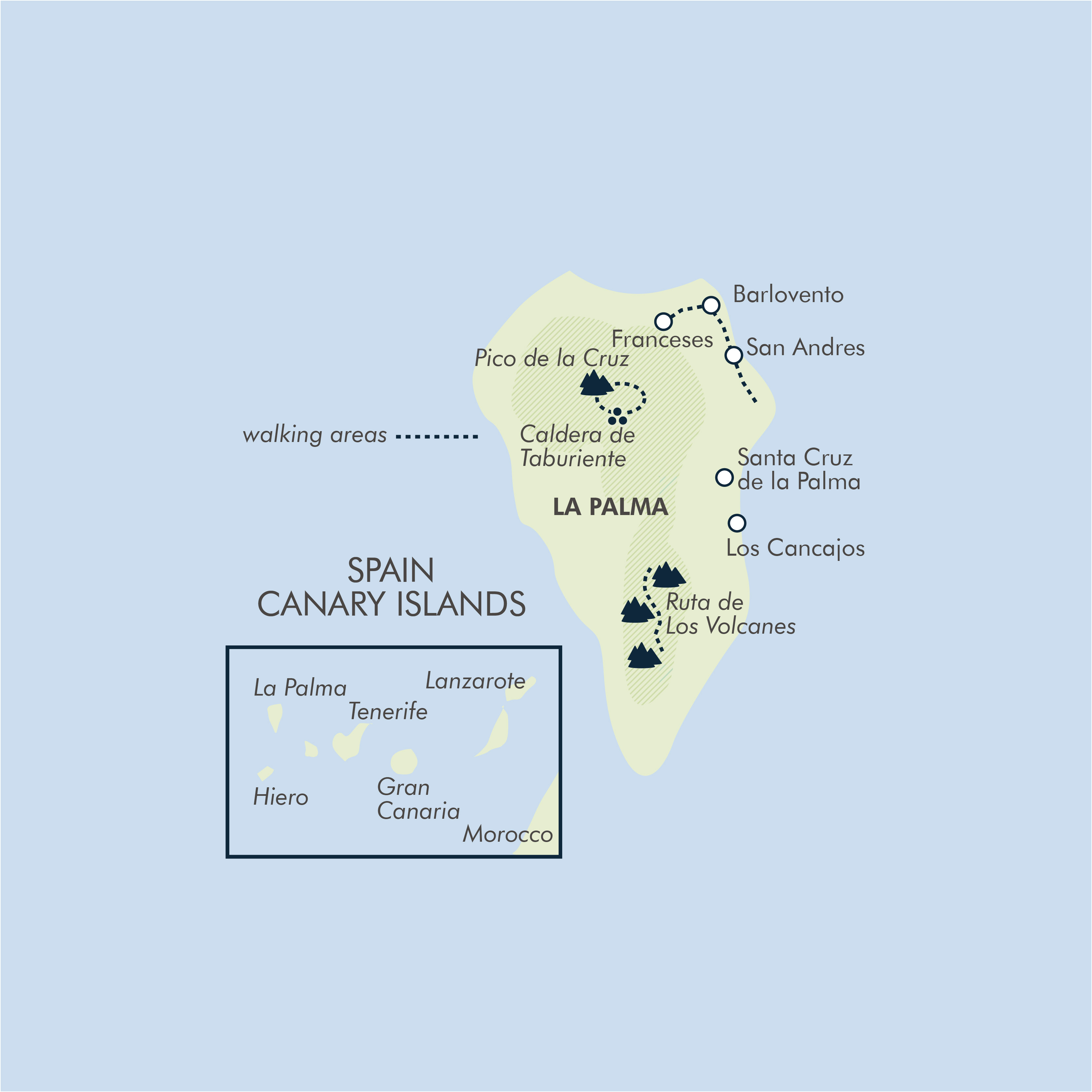tourhub | Exodus Adventure Travels | Walking the Island of La Palma | Tour Map