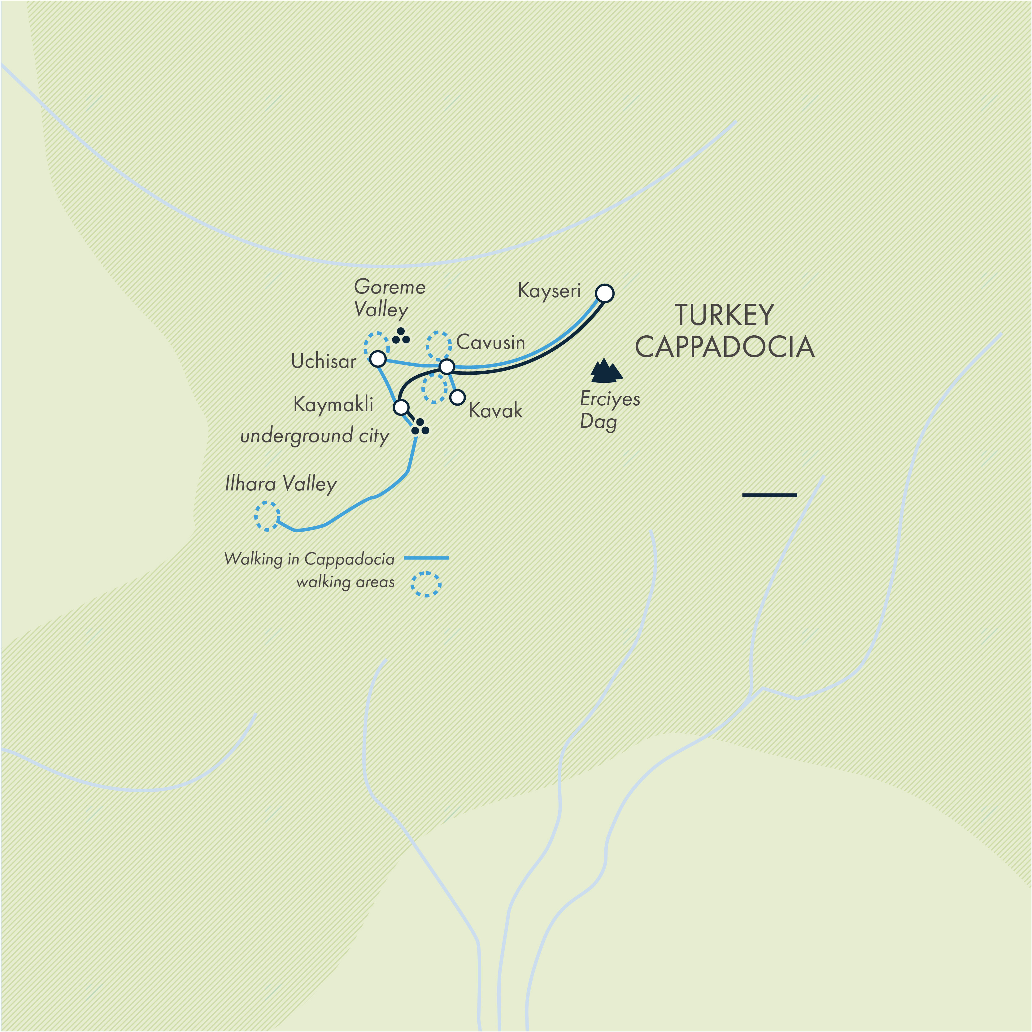 tourhub | Exodus | Walking in Cappadocia | Tour Map