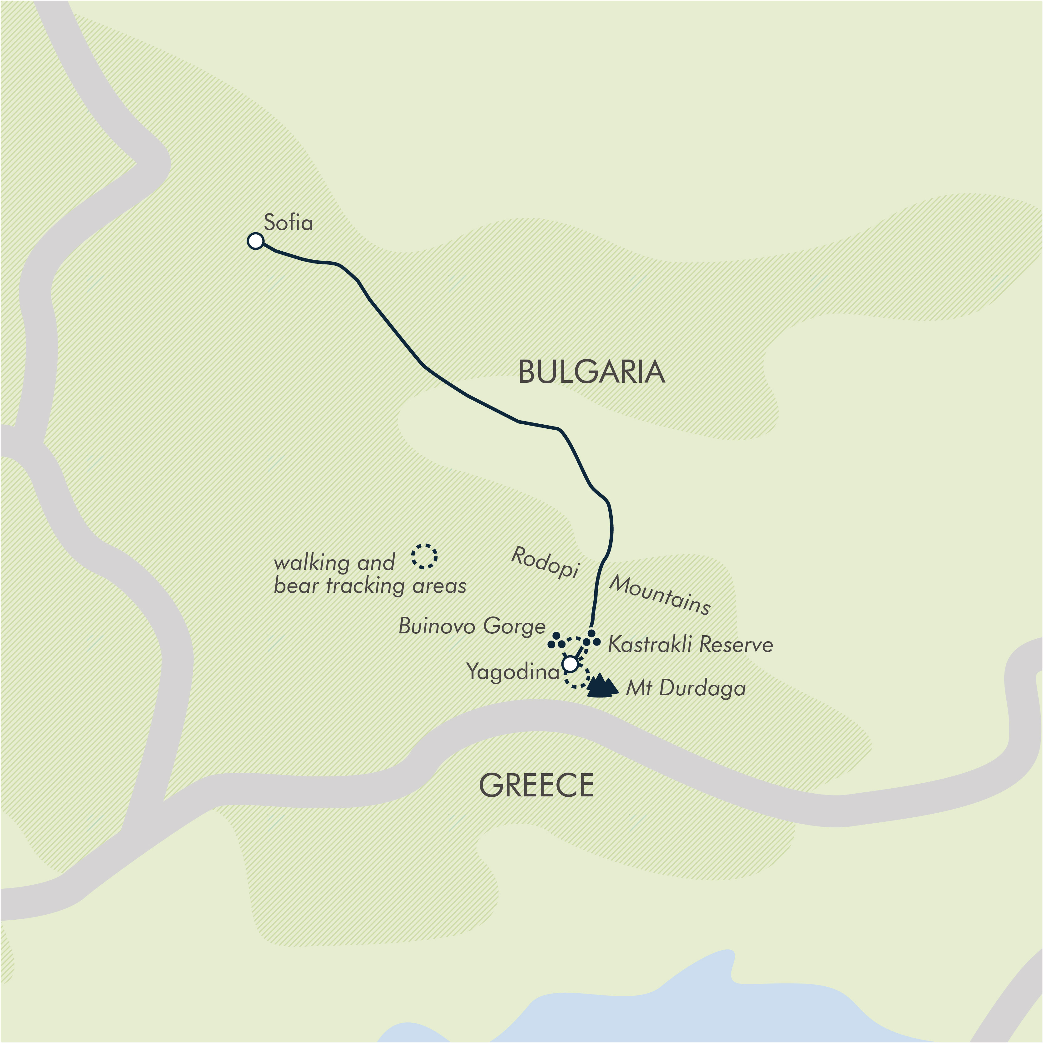 tourhub | Exodus Adventure Travels | Bulgaria: Realm of the Brown Bear | Tour Map