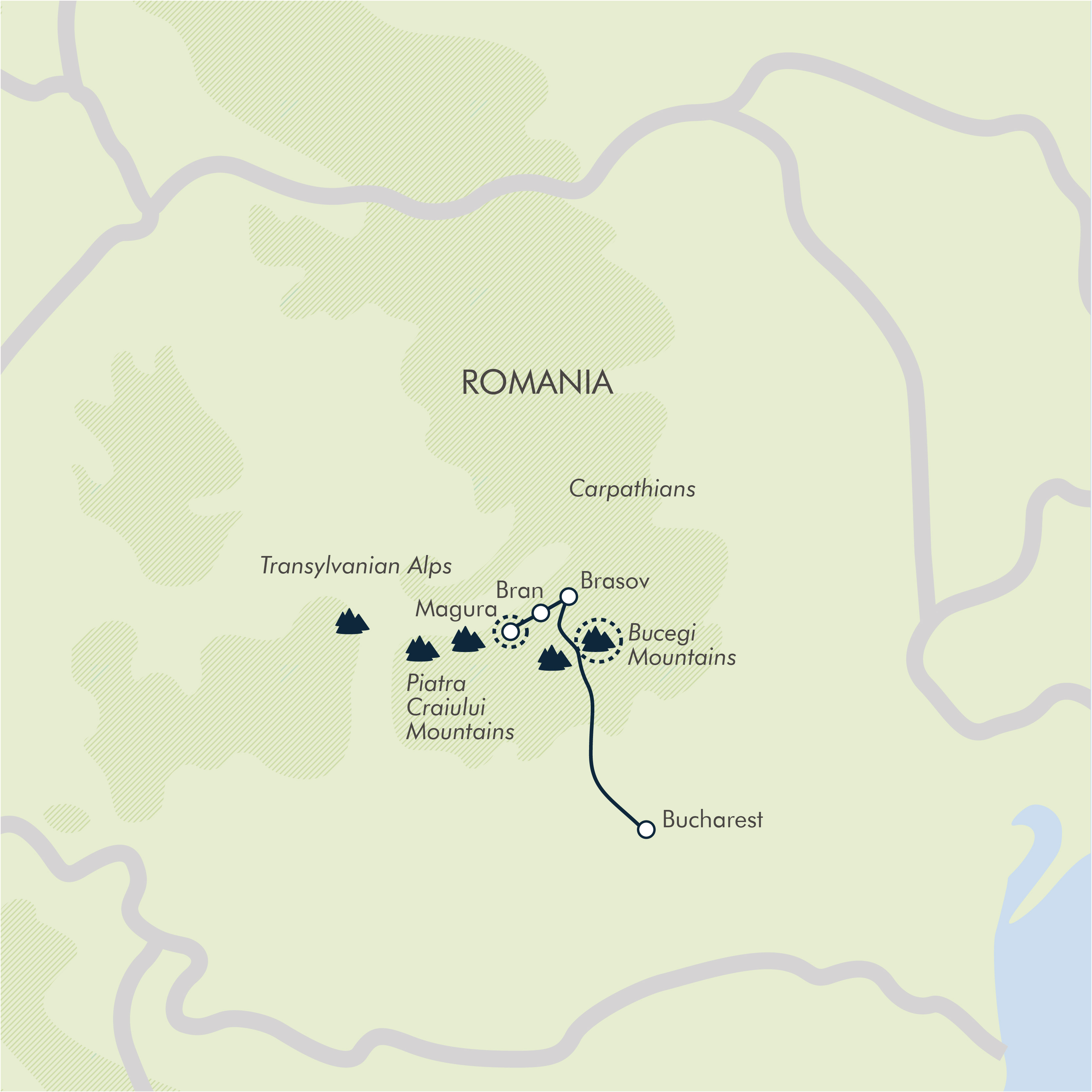 tourhub | Exodus Adventure Travels | Carpathian Walking & Bears | Tour Map