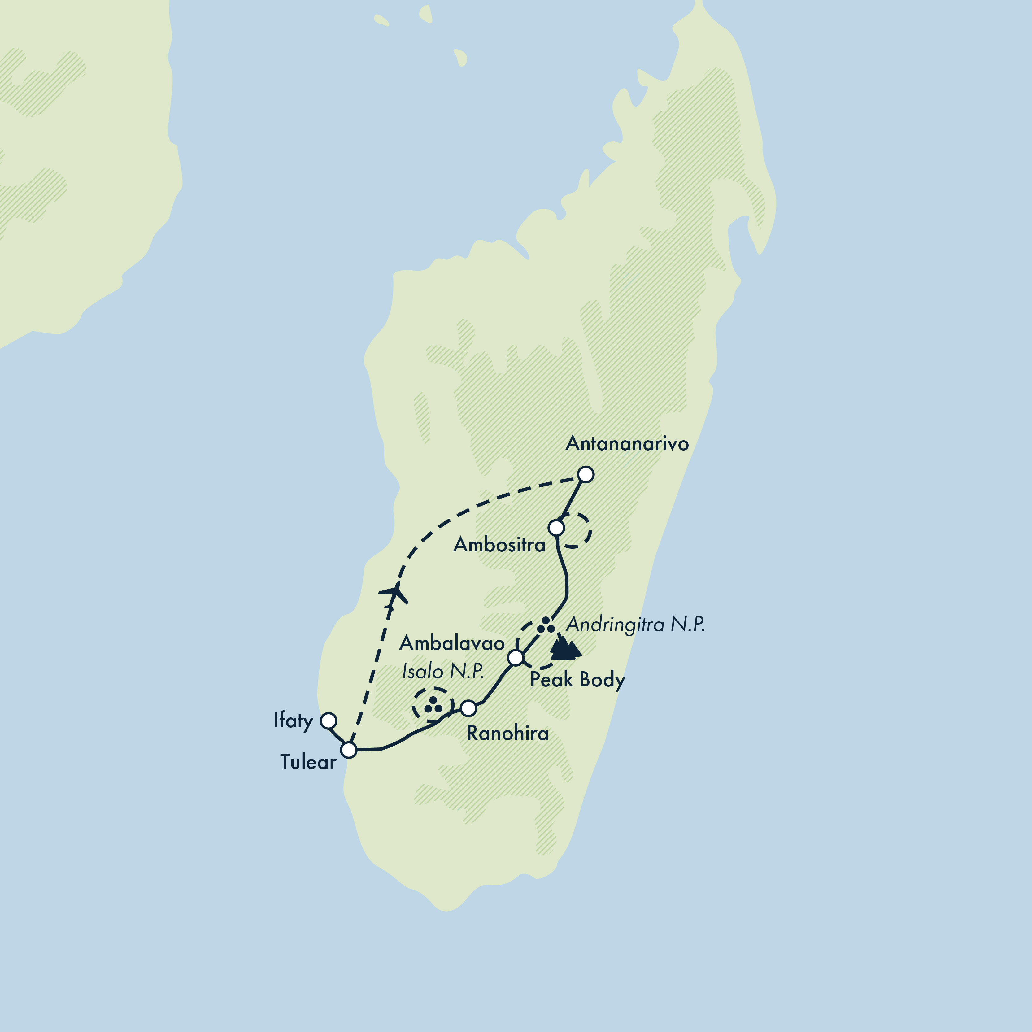 tourhub | Exodus Adventure Travels | Trekking in Madagascar | Tour Map