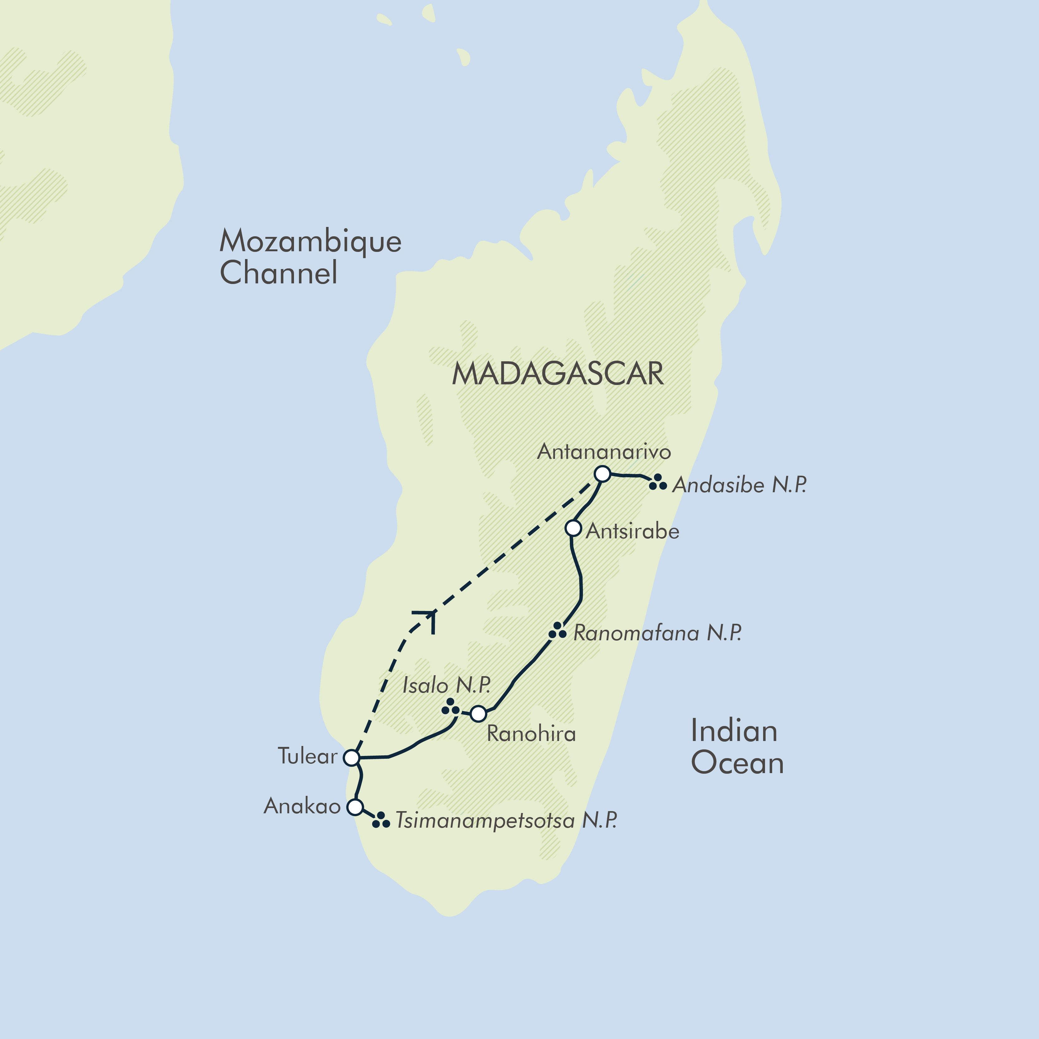 tourhub | Exodus | Highlights of Madagascar | Tour Map