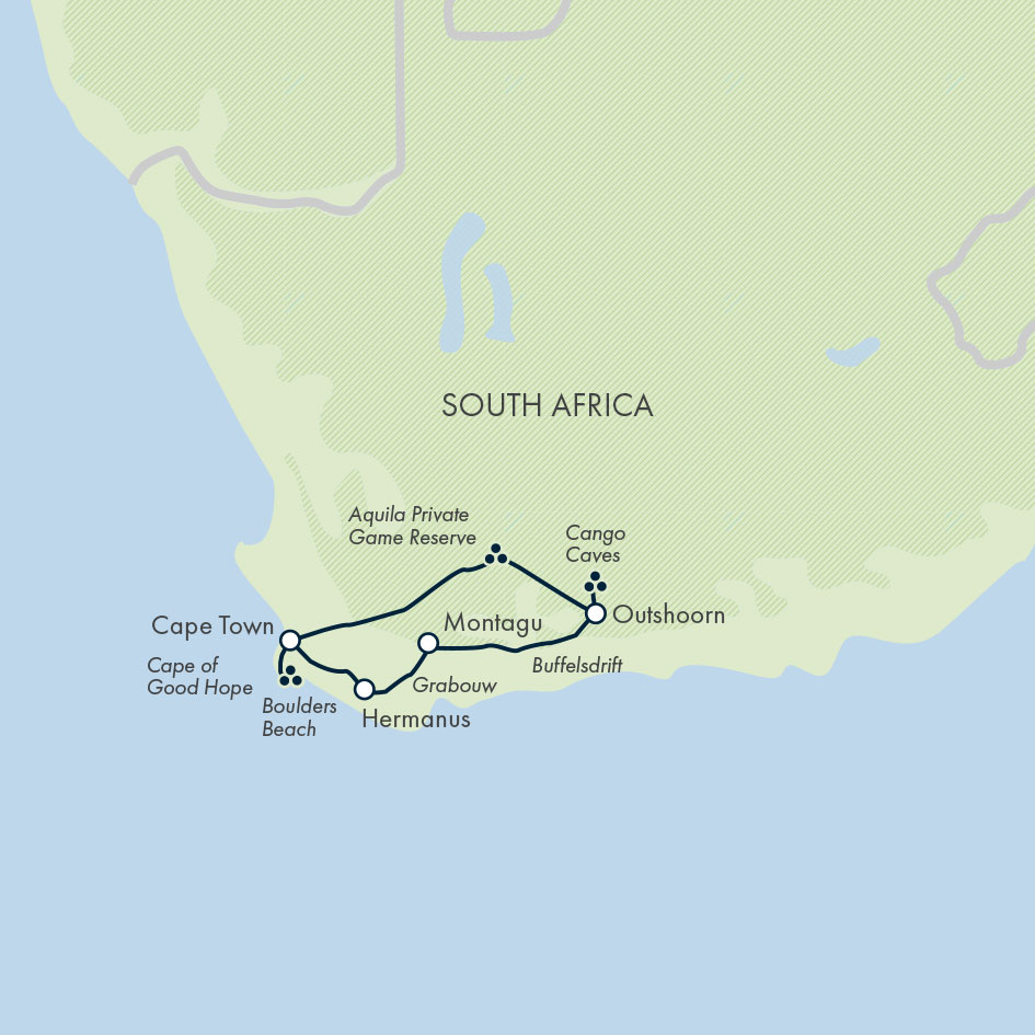 tourhub | Exodus | South Africa: Family Cape Adventure | Tour Map