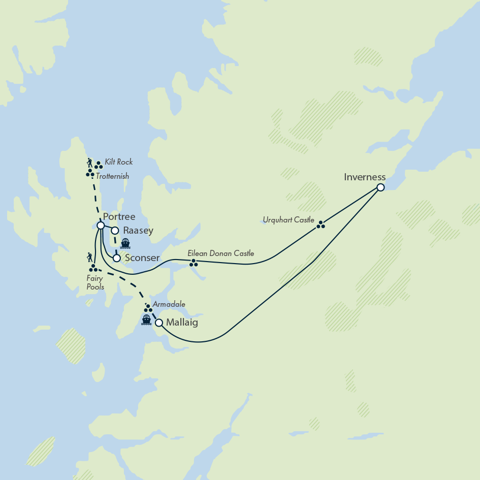 tourhub | Exodus | Walking the Isle of Skye | Tour Map