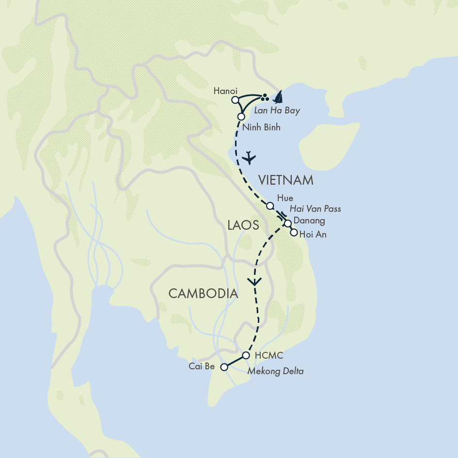 tourhub | Exodus Adventure Travels | Best of Vietnam - Premium Adventure | Tour Map