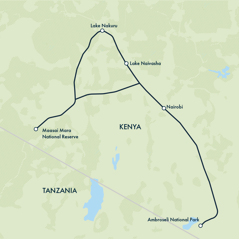 tourhub | Exodus Adventure Travels | Kenya Safari Adventure | Tour Map