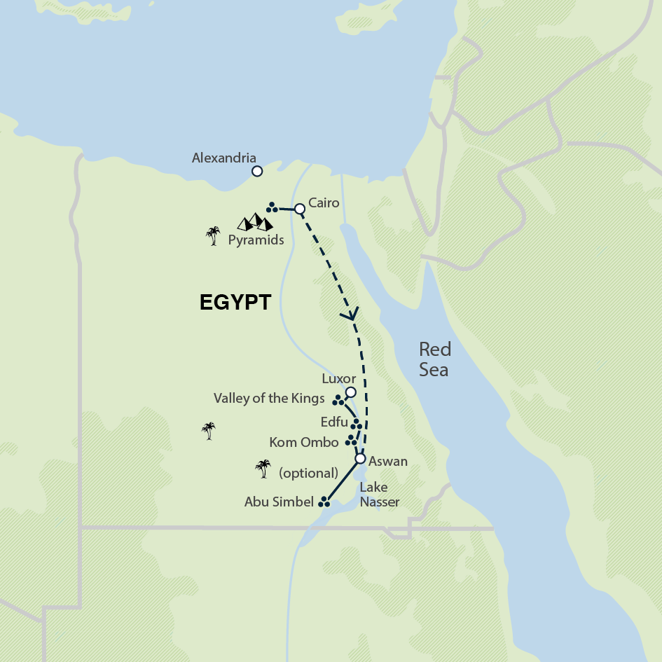 tourhub | Exodus Adventure Travels | Highlights of Egypt | Tour Map